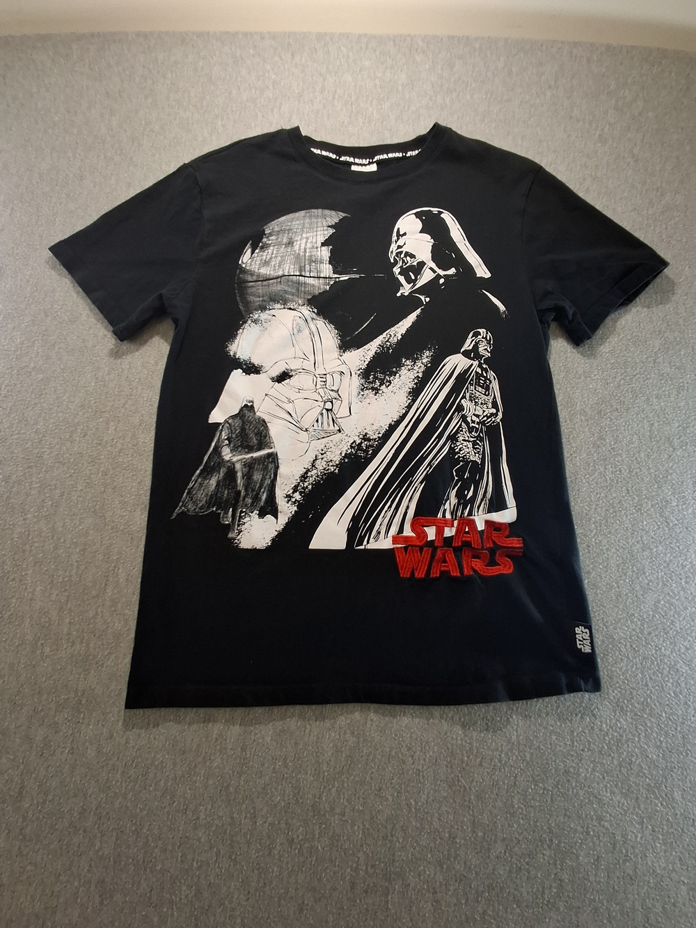 Star Wars Mens Black Darth Vader Short Sleeve Tee